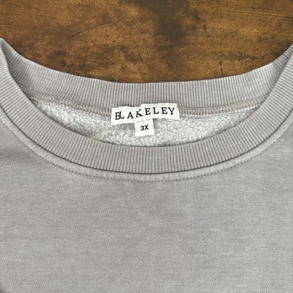 Blakeley gray minimalist boxy casual pullover comfy 3/4 sleeve sweater size 3x - Picture 6 of 11